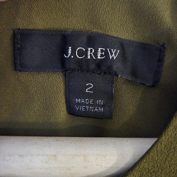 JCrew Olive Midi Dress Size 2 - Picture 4 of 4